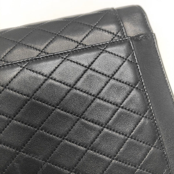 Quilted Lambskin Shoulder Bag Black
