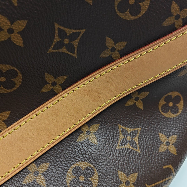 KEEPALL 55 Monogram Coated Canvas Brown