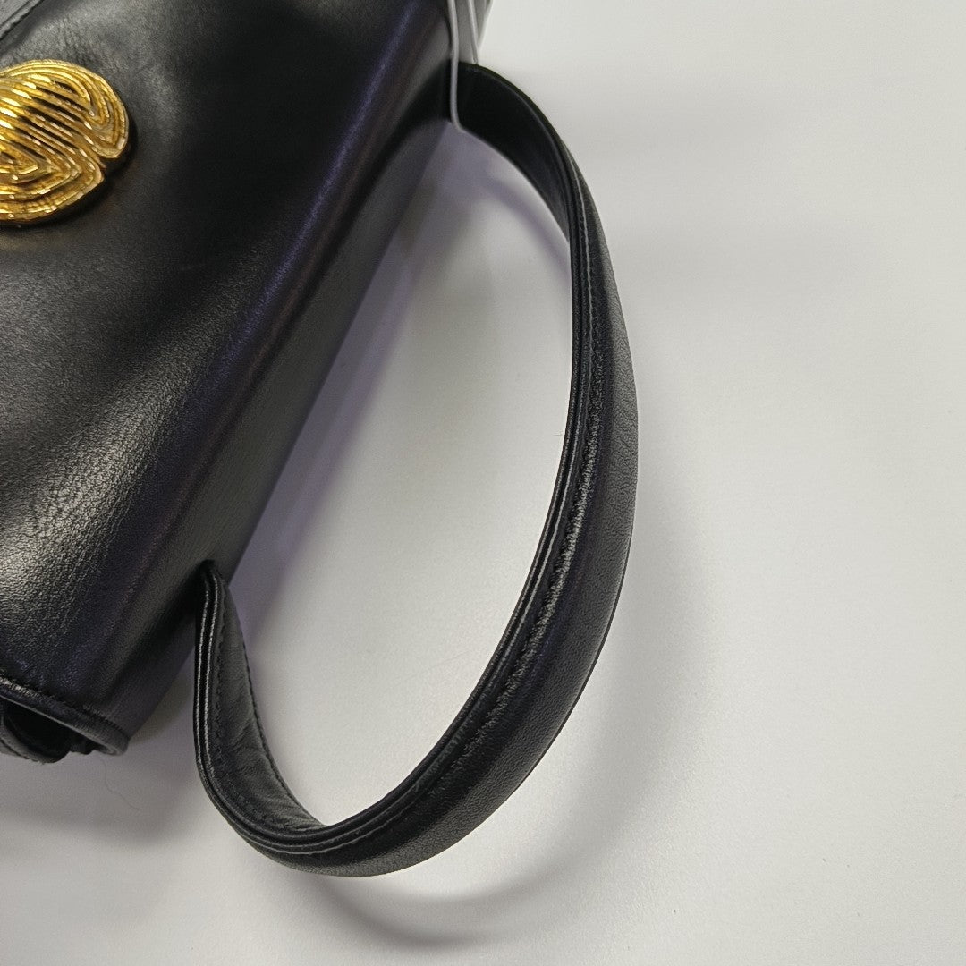 Calfskin Shoulder Bag Black
