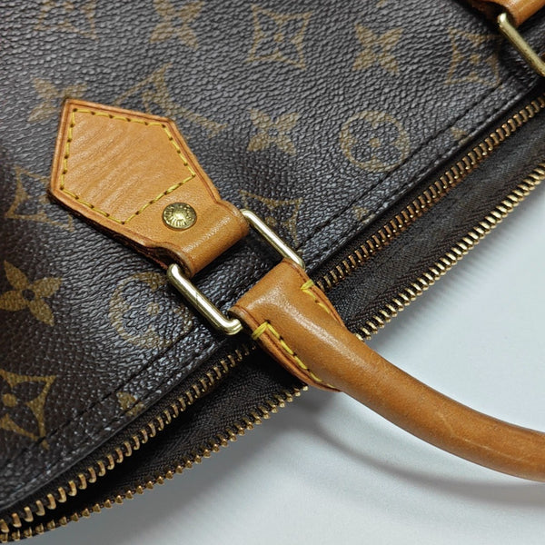 SPEEDY 30 Monogram Coated Canvas Brown