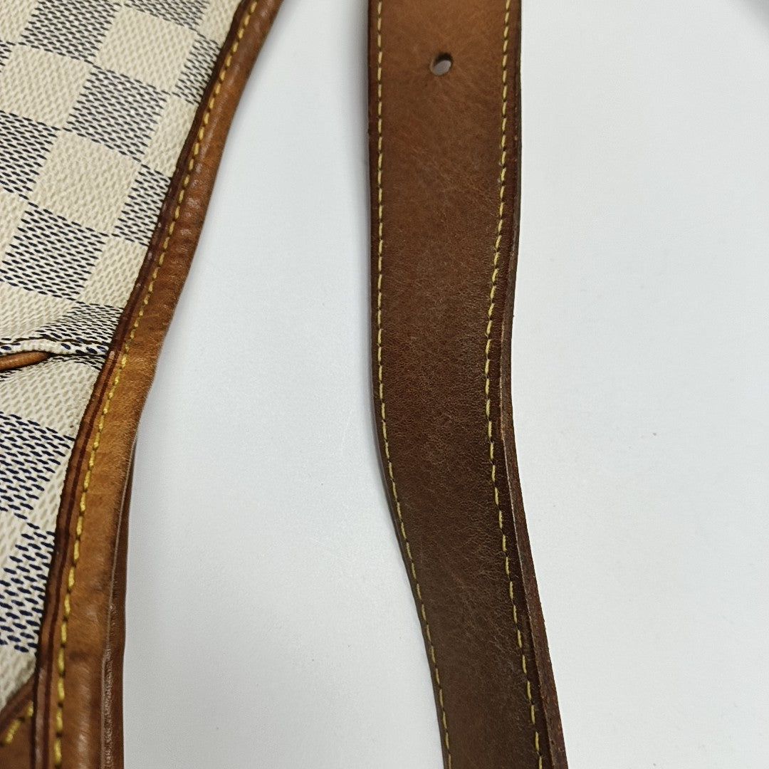 GALLIERA GM Damier Azur Coated Canvas White