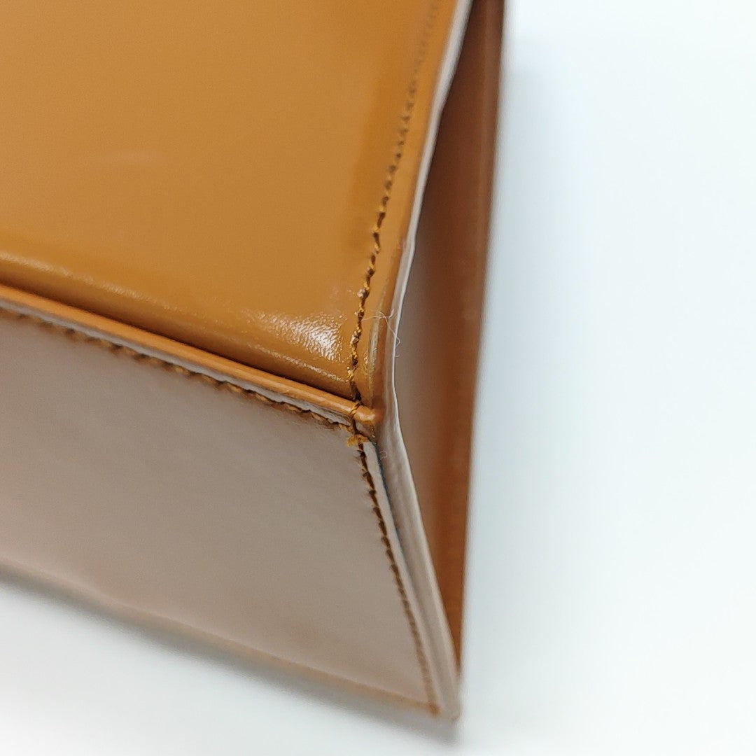 Hourglass Small Quilted Calfskin Brown
