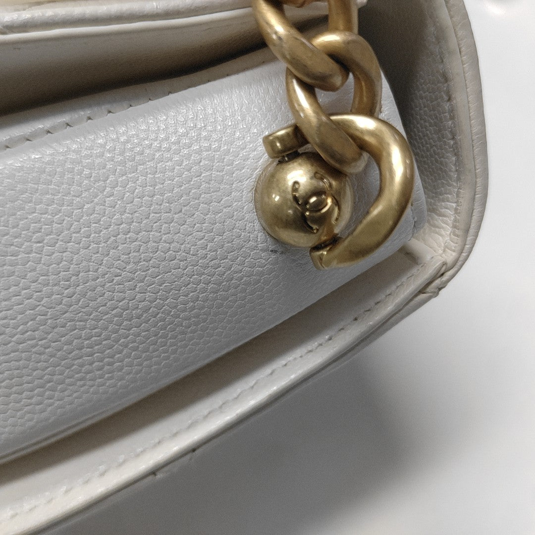 Quilted Calfskin White