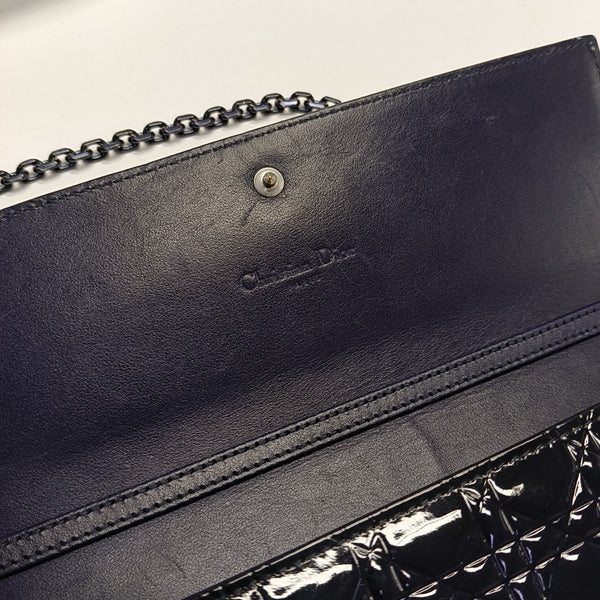 Lady Dior Small Cannage Patent Leather Blue