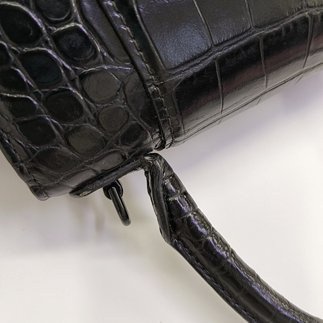Hourglass S Calfskin Black