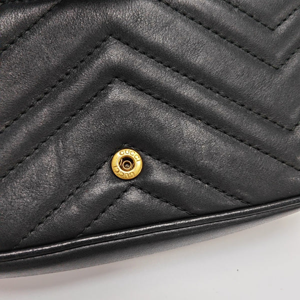 GG Marmont Mini Quilted Calfskin Black