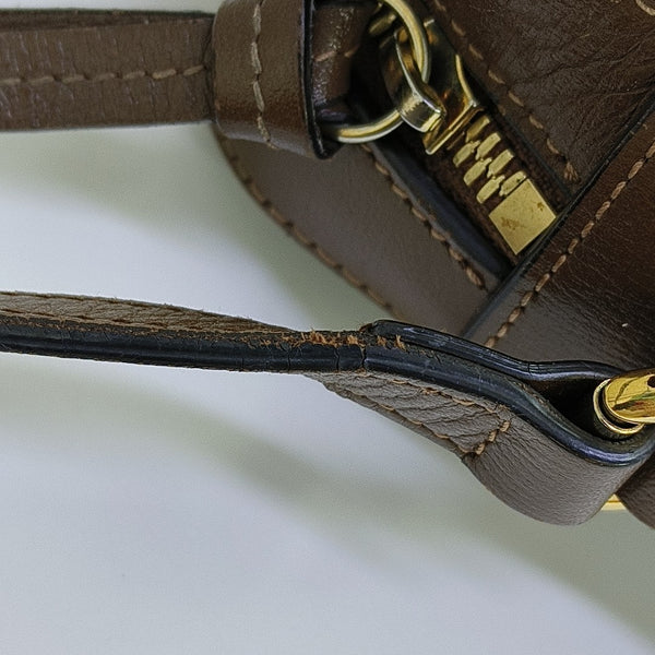 Horsebit 1955 Small Coated Canvas Beige