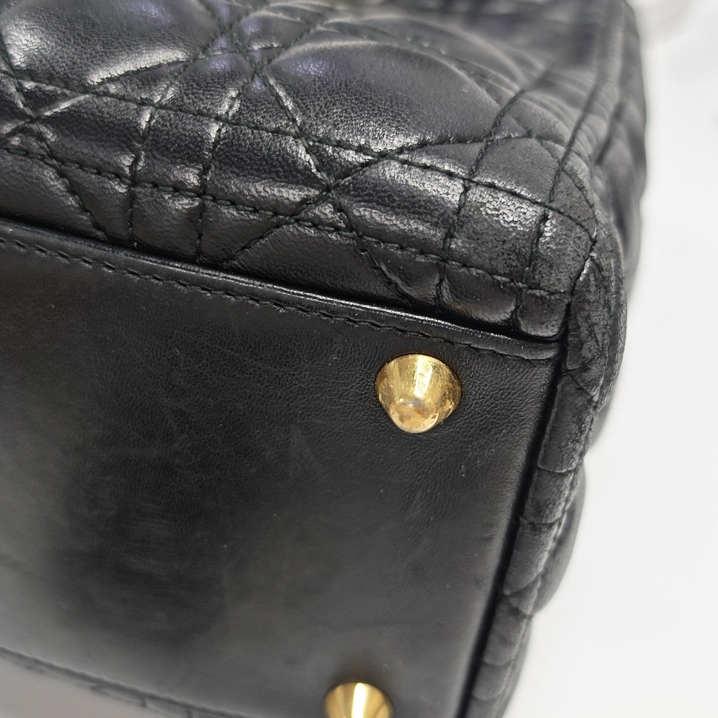 Lady Dior Large Cannage Lambskin Black
