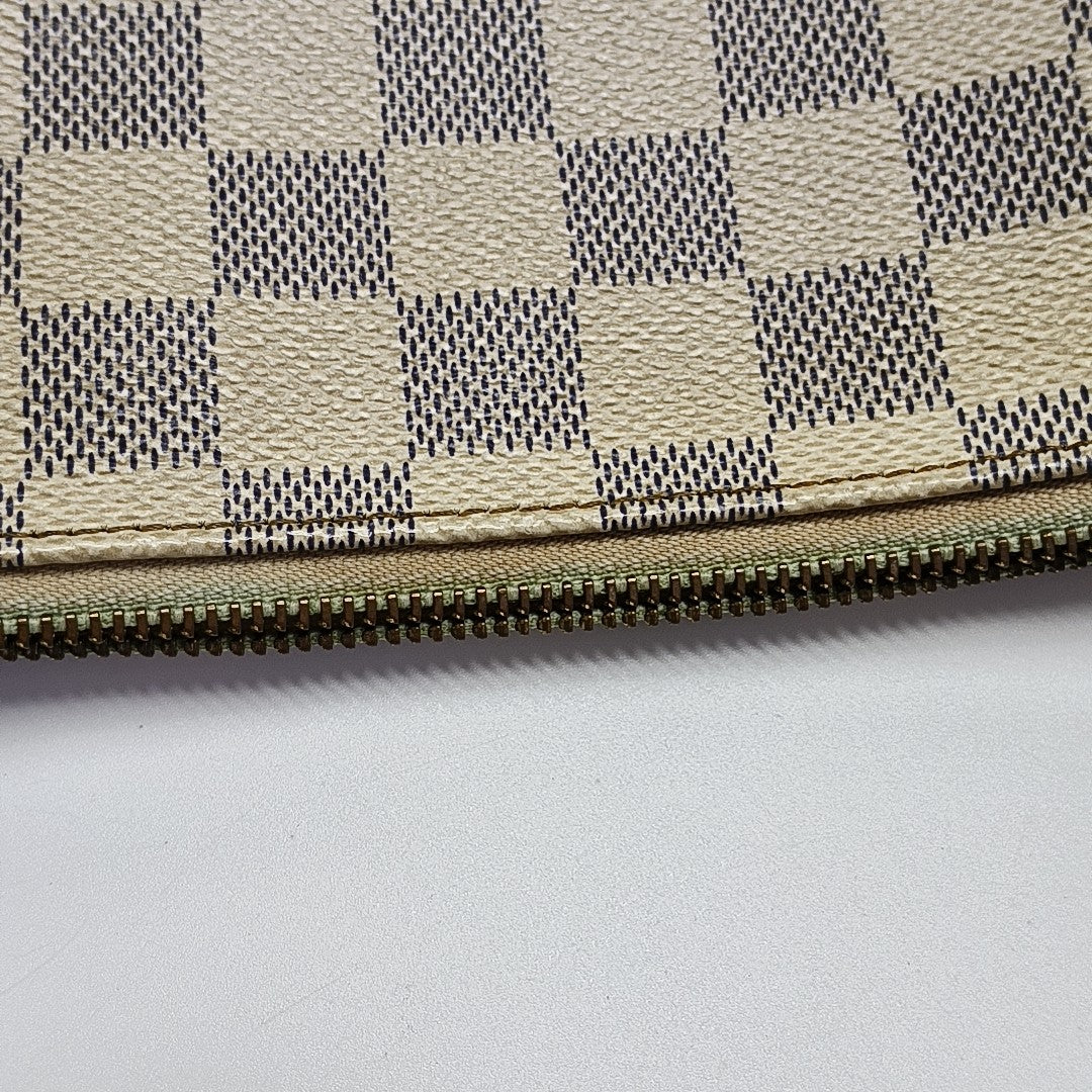 EVA Damier Azur Coated Canvas White