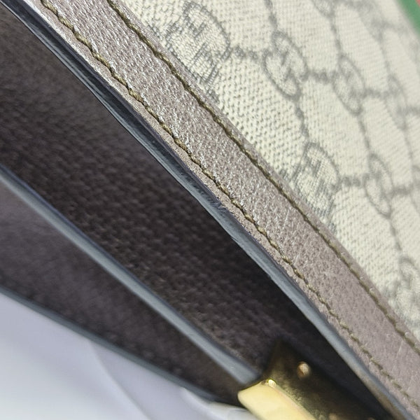 Ophidia Medium Monogram Coated Canvas Beige