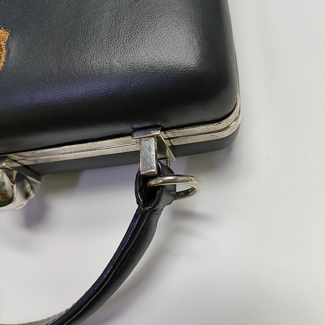 Calfskin Shoulder Bag Black