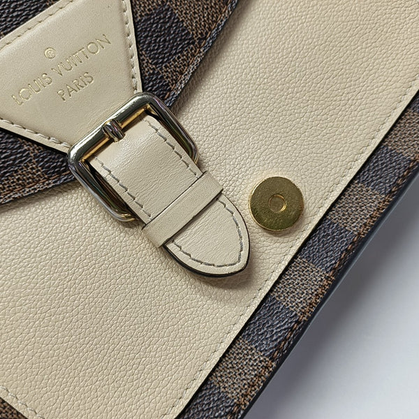 BEAUMARCHAIS Damier Ebene Coated Canvas Brown