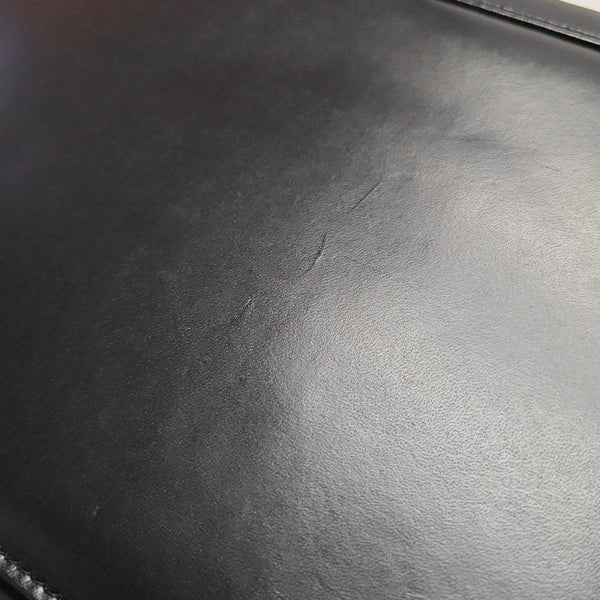 Calfskin Top Handle Bag Black