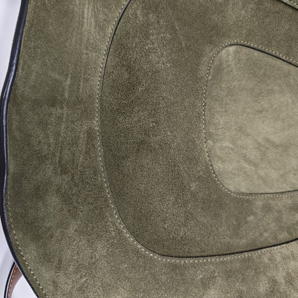 Quilted Suede Shoulder Bag Green
