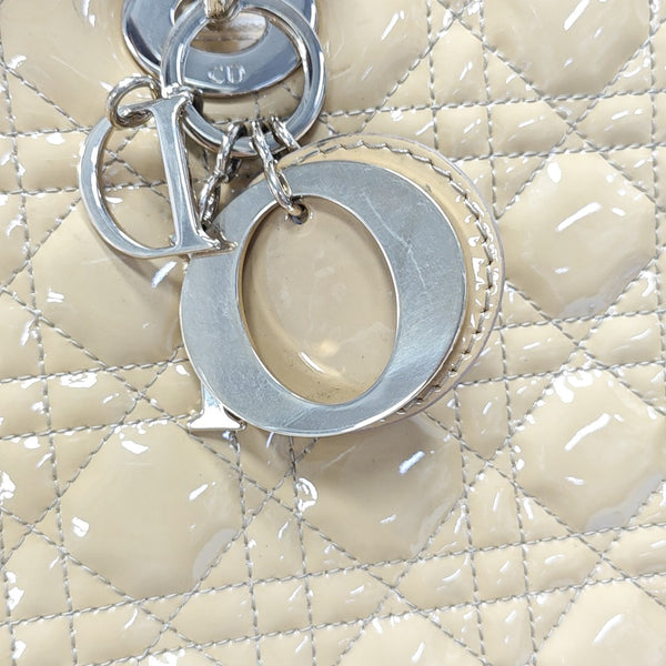 Lady Dior Large Cannage Lambskin Yellow