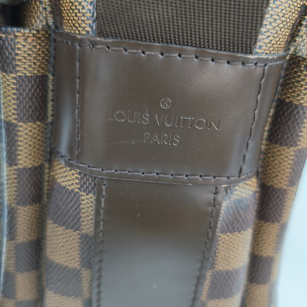 NAVIGLIO MM Damier Ebene Coated Canvas Brown