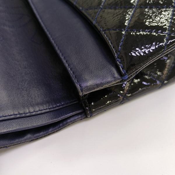 2.55 227 (jumbo) Quilted Patent Leather Blue