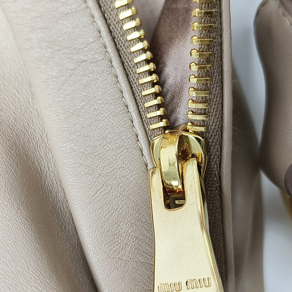 Calfskin Shoulder Bag Beige