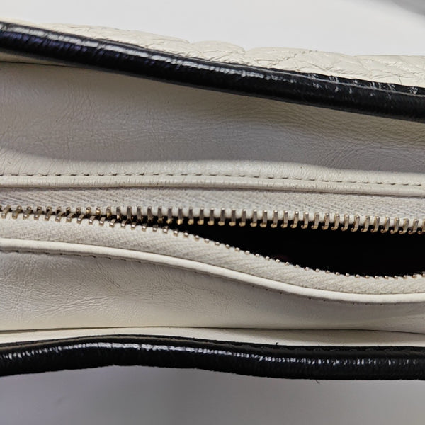 GABRIELLE Small Quilted Calfskin White