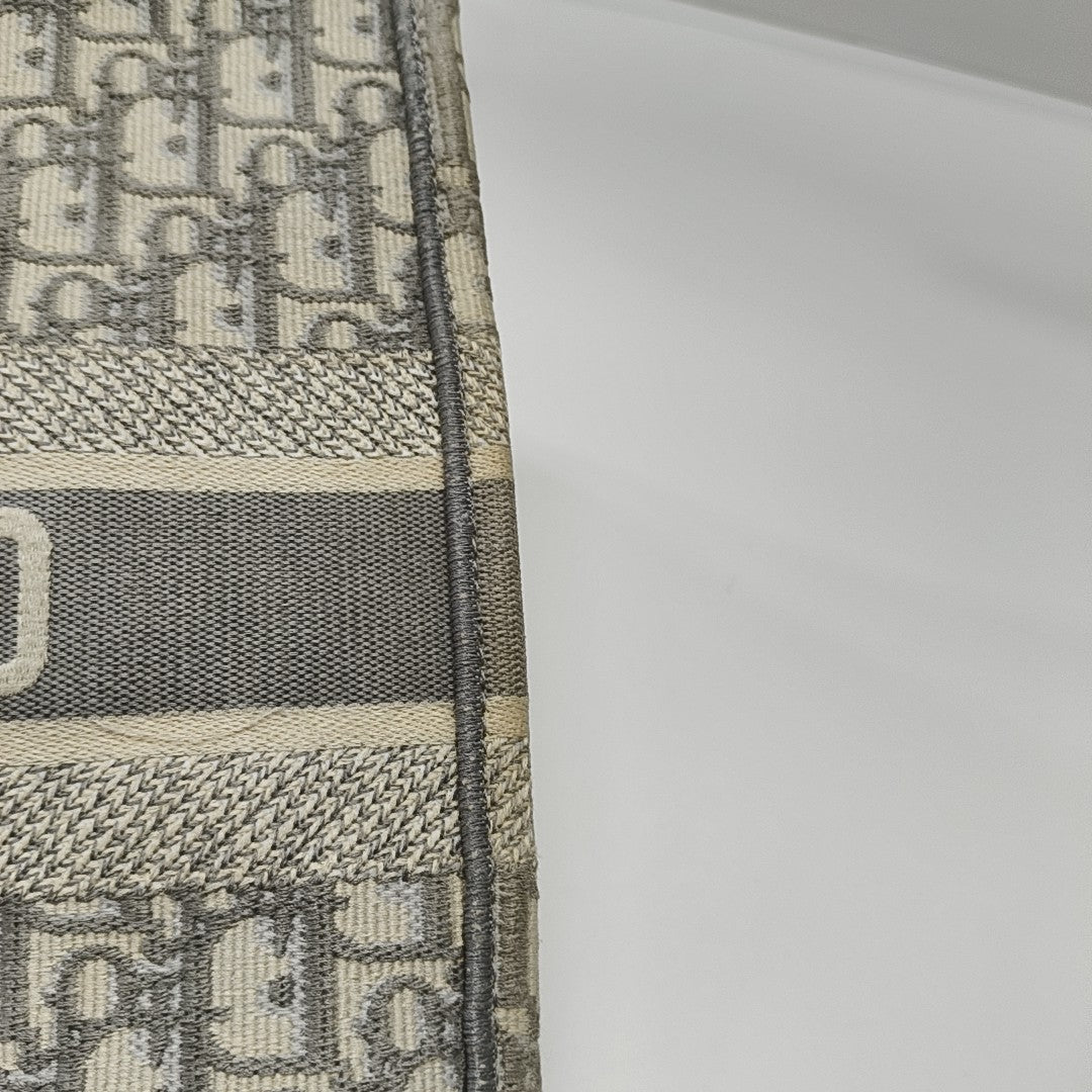Book Tote Medium Oblique Canvas Gray
