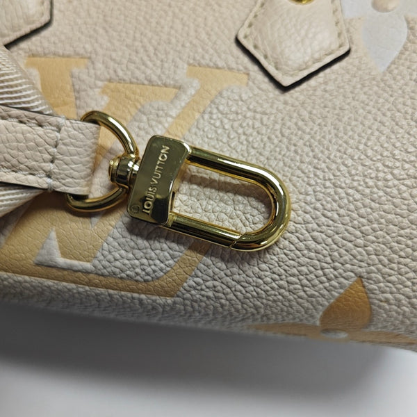 PAPILLON BB Monogram Calfskin Beige
