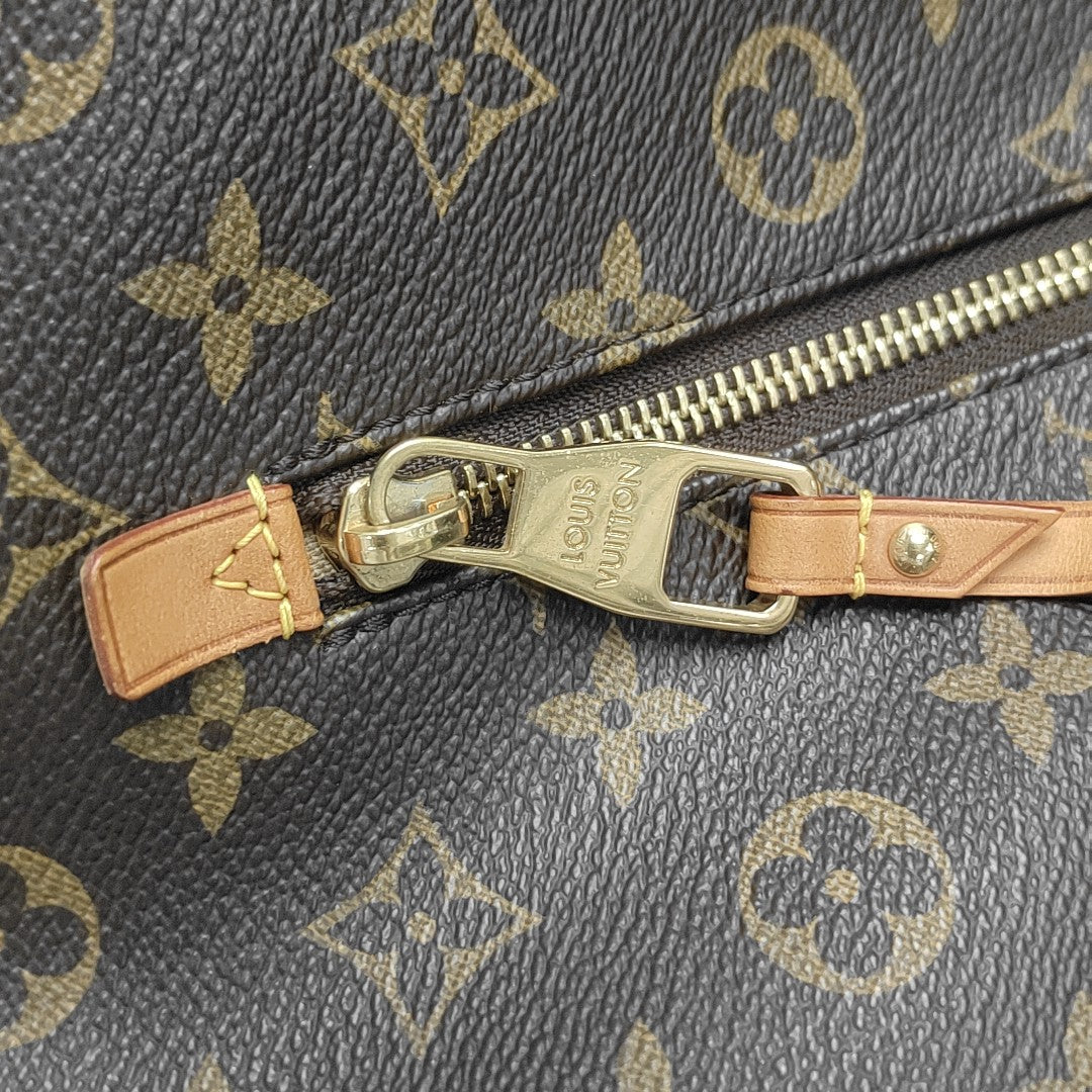Monogram Coated Canvas Tote Bag Brown