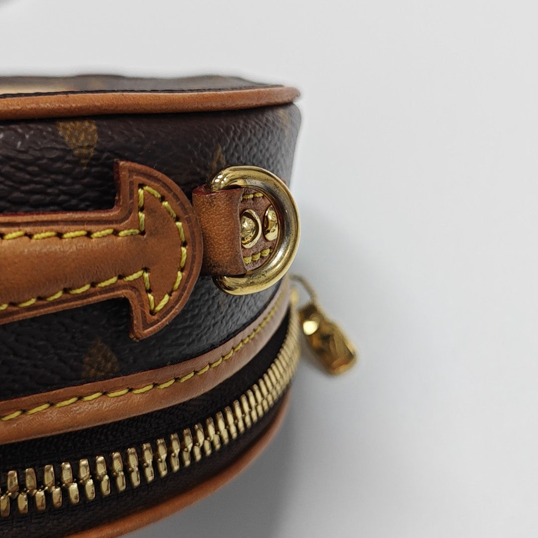 BOITE CHAPEAU Mini Monogram Coated Canvas Brown