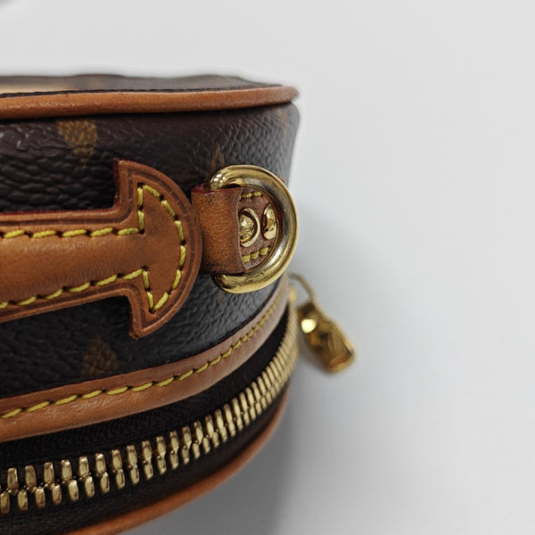 BOITE CHAPEAU Mini Monogram Coated Canvas Brown
