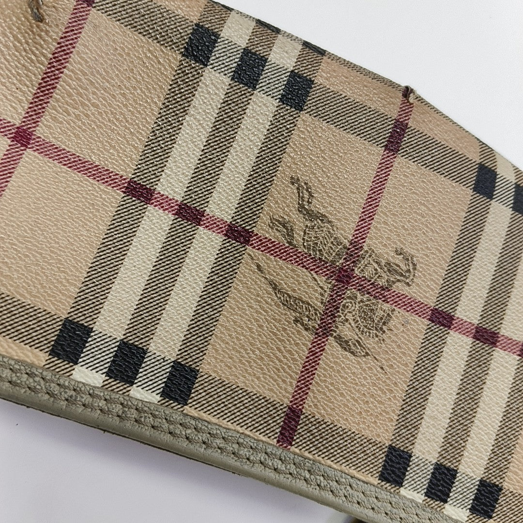 Coated Canvas Clutch Beige