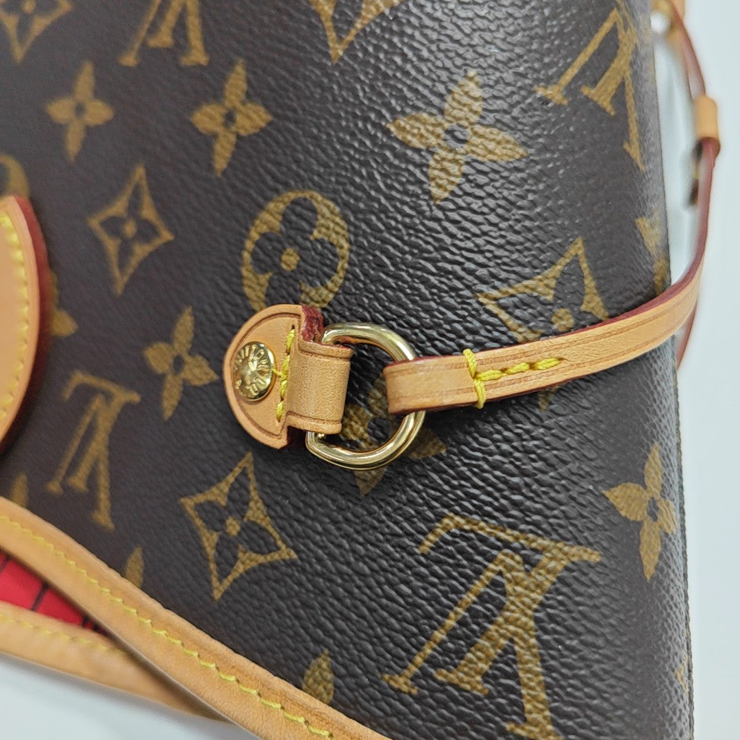 NEVERFULL MM Monogram Coated Canvas Brown