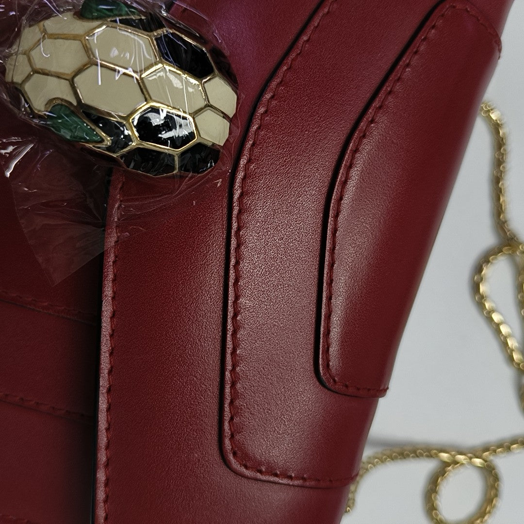 SERPENTI FOREVER Small Calfskin Red