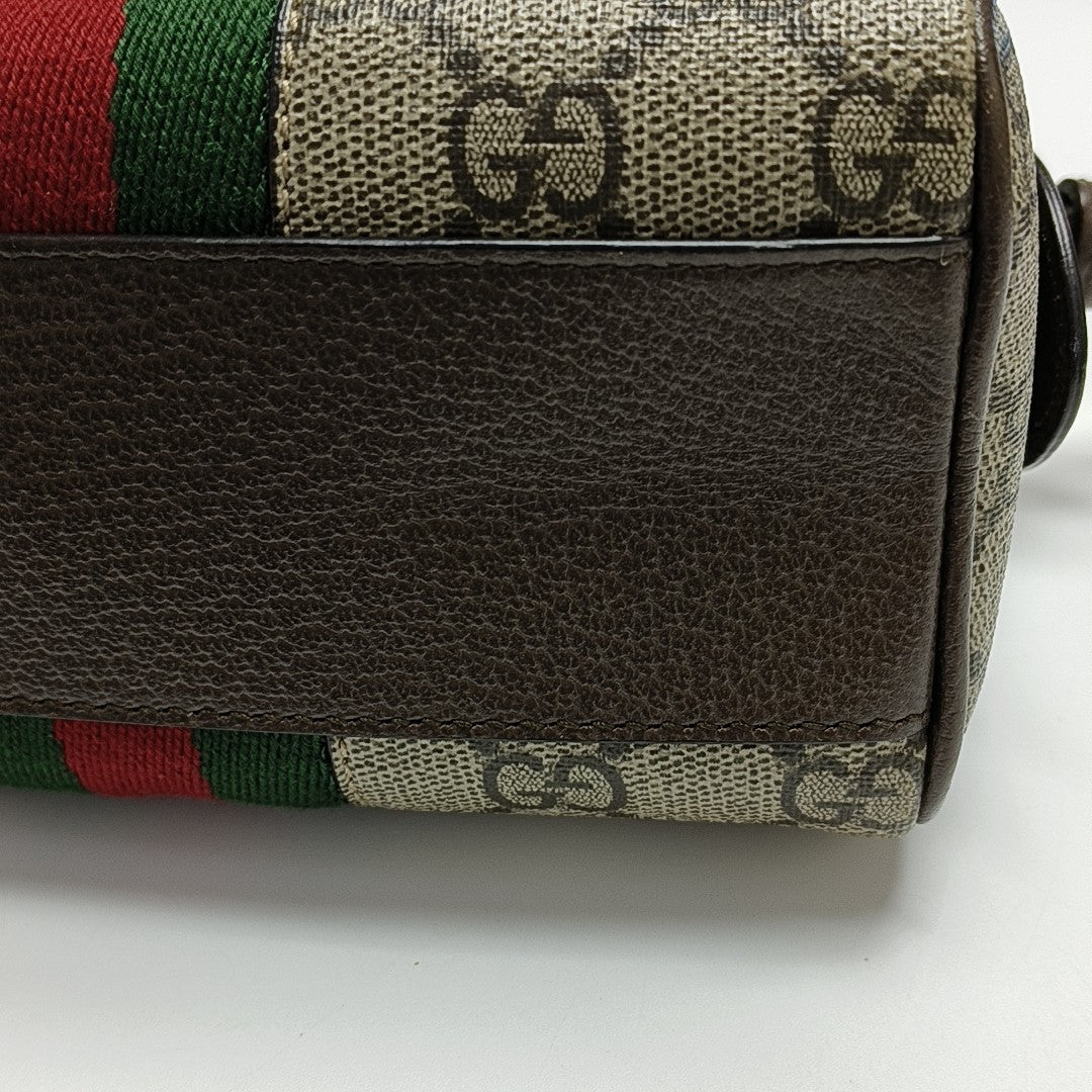 Ophidia Mini Monogram Coated Canvas Beige