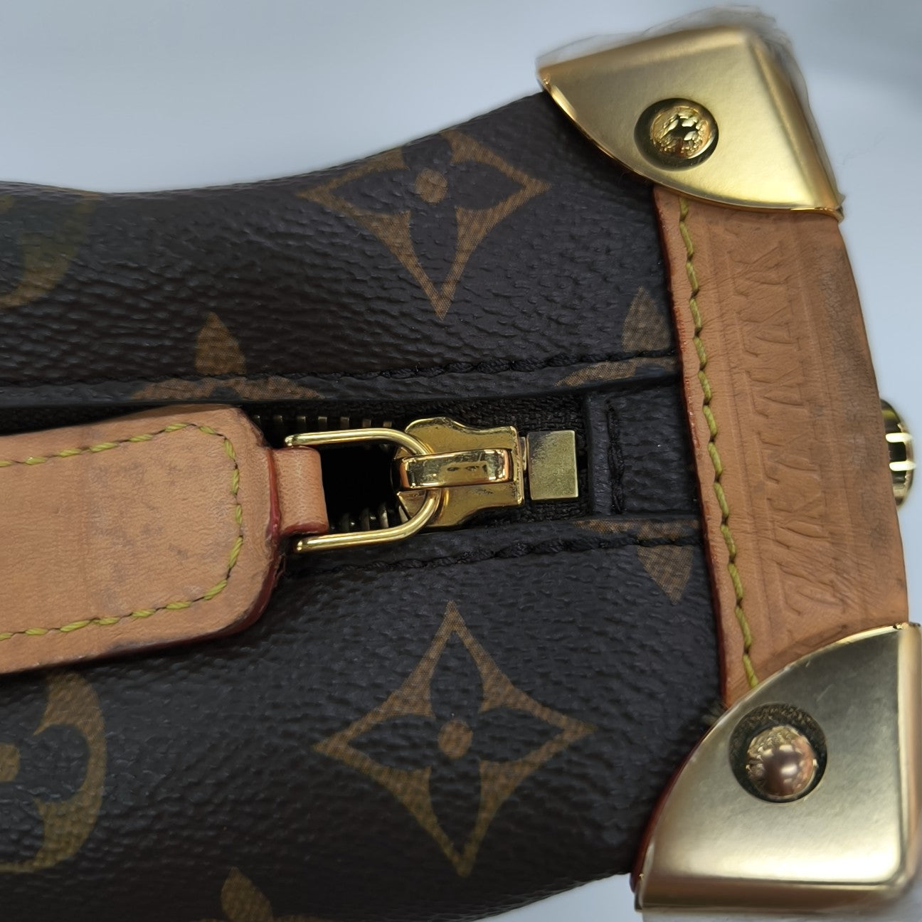 SIDE TRUNK MM Monogram Coated Canvas Brown