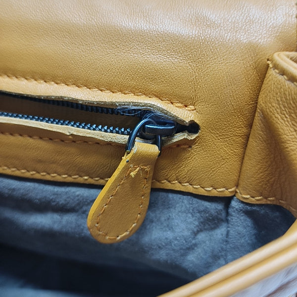 Calfskin Shoulder Bag Orange