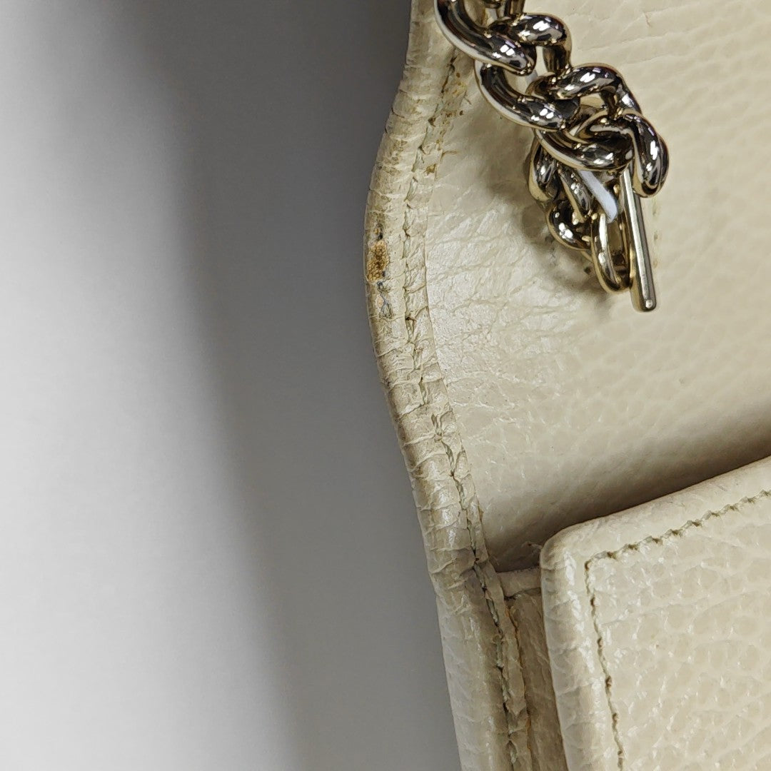 Interlocking G Small Calfskin Beige
