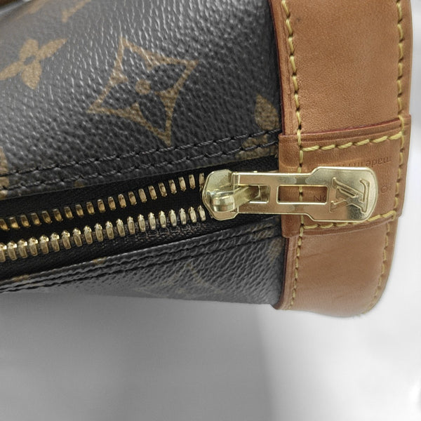 ALMA BB Monogram Coated Canvas Brown
