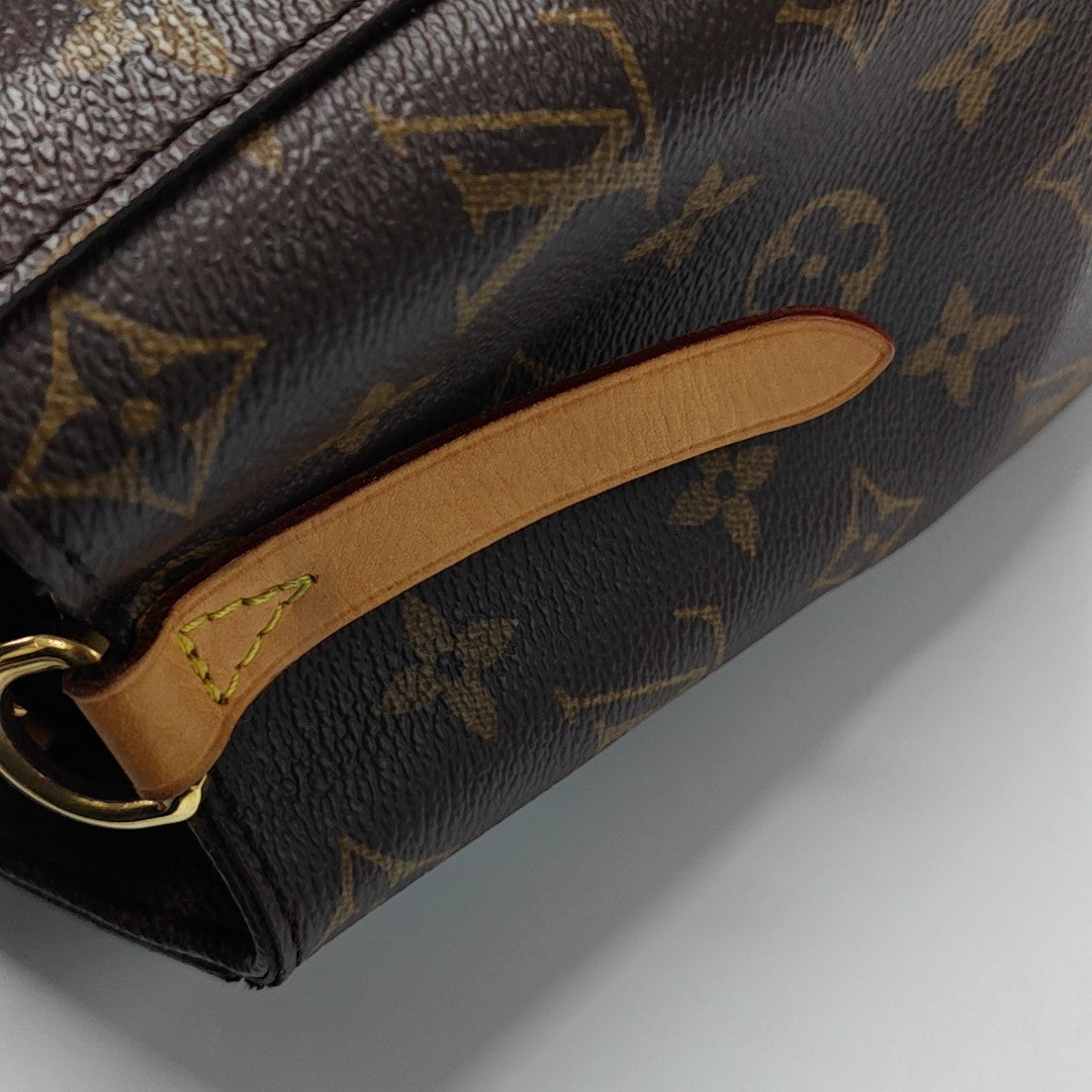 MONTAIGNE BB Monogram Coated Canvas Brown