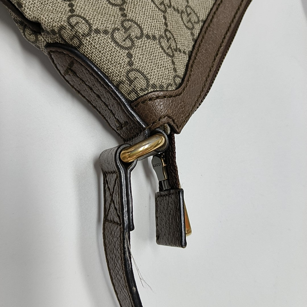Ophidia Small Monogram Coated Canvas Beige