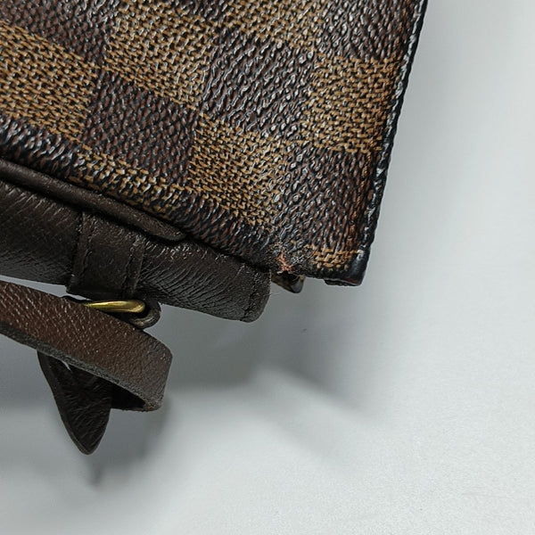 TROUSSE MAKE UP Damier Ebene Coated Canvas Brown