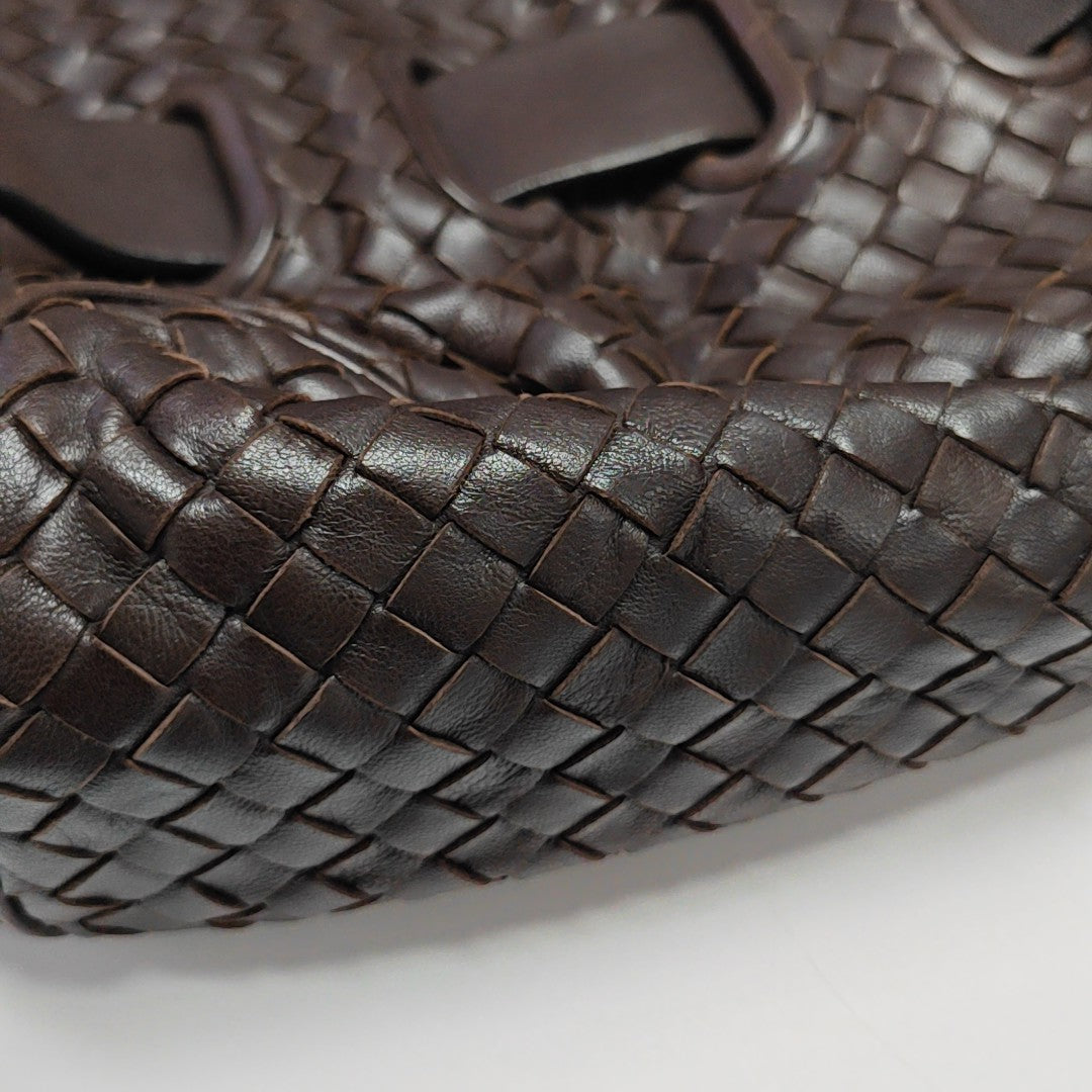 Calfskin Top Handle Bag Brown