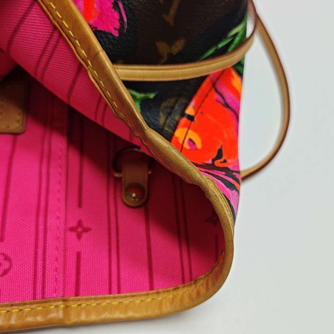 NEVERFULL MM Monogram Coated Canvas Brown