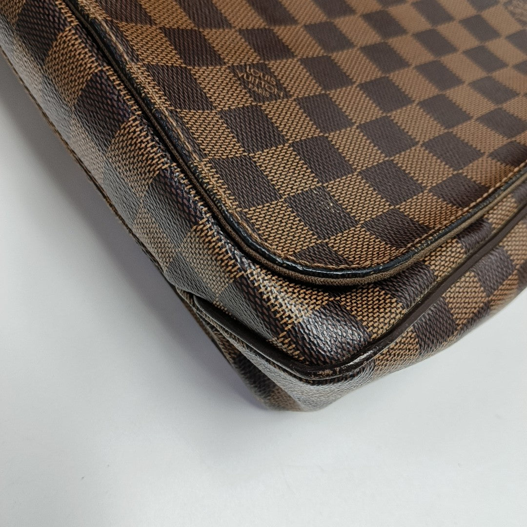 DISTRICT MM Damier Ebene Coated Canvas Brown