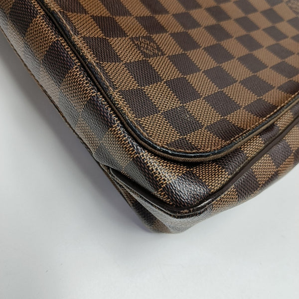 DISTRICT MM Damier Ebene Coated Canvas Brown
