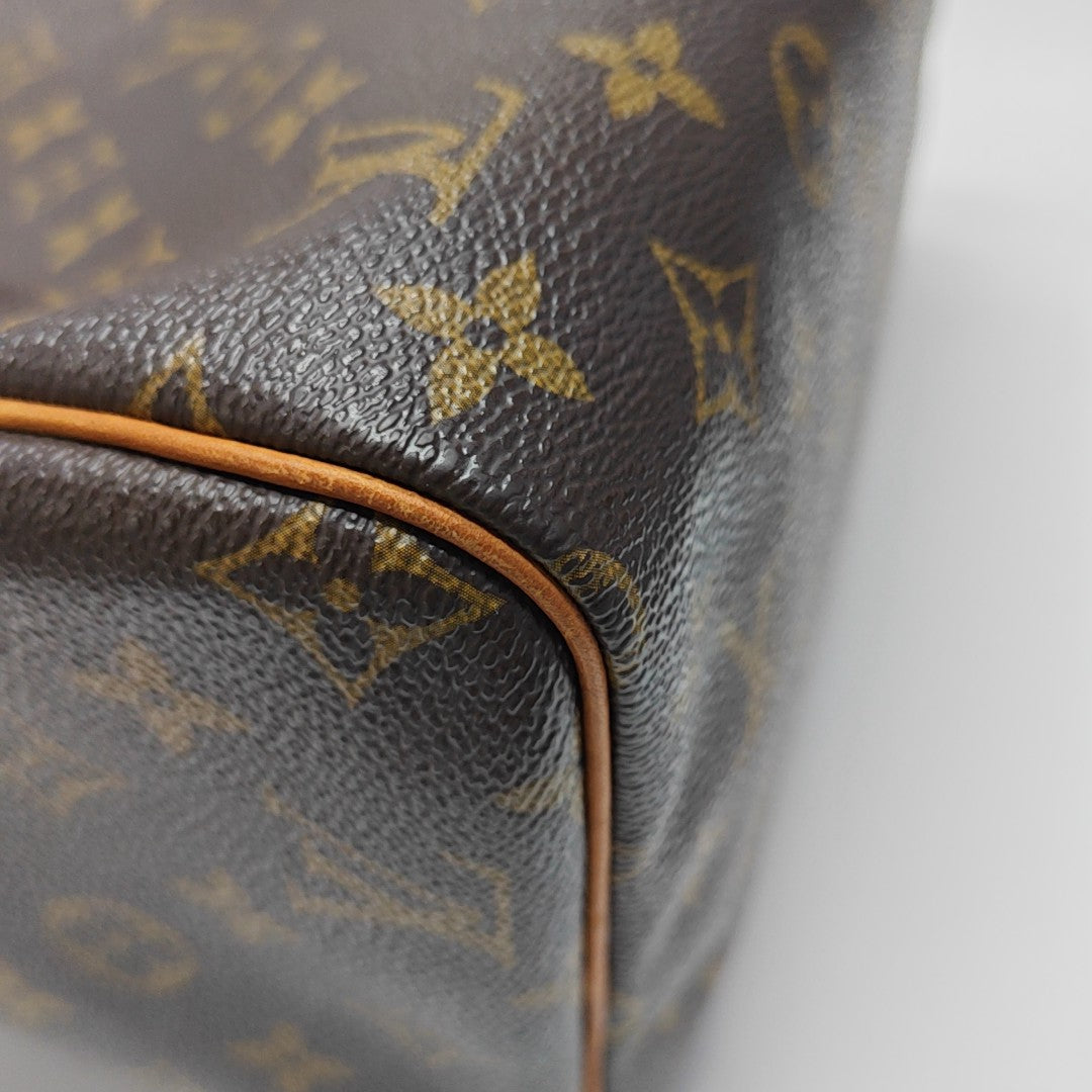 SPEEDY 30 Monogram Coated Canvas Brown