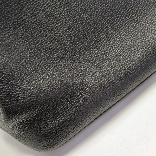Calfskin Top Handle Bag Black