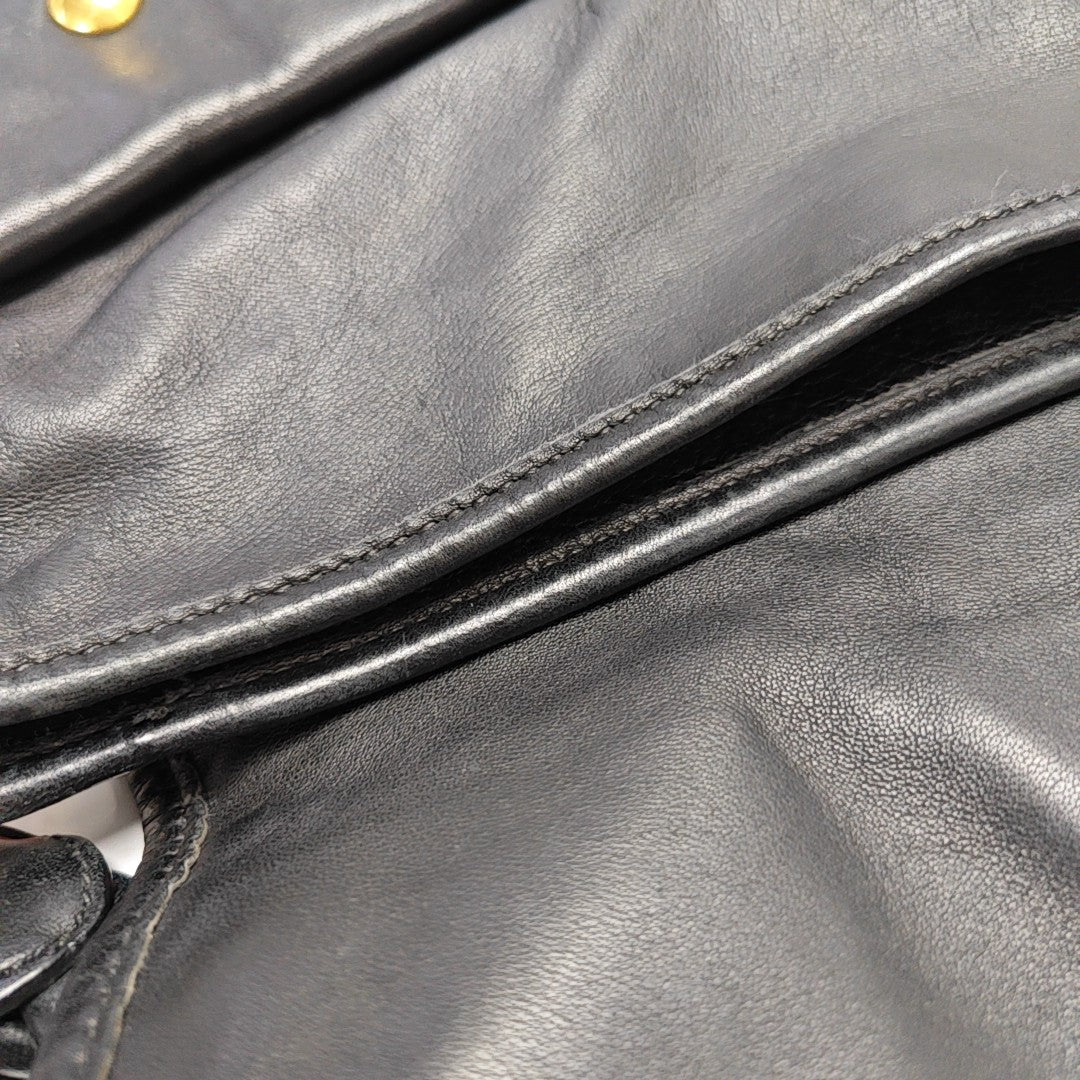 Miu Coffer Quilted Lambskin Black
