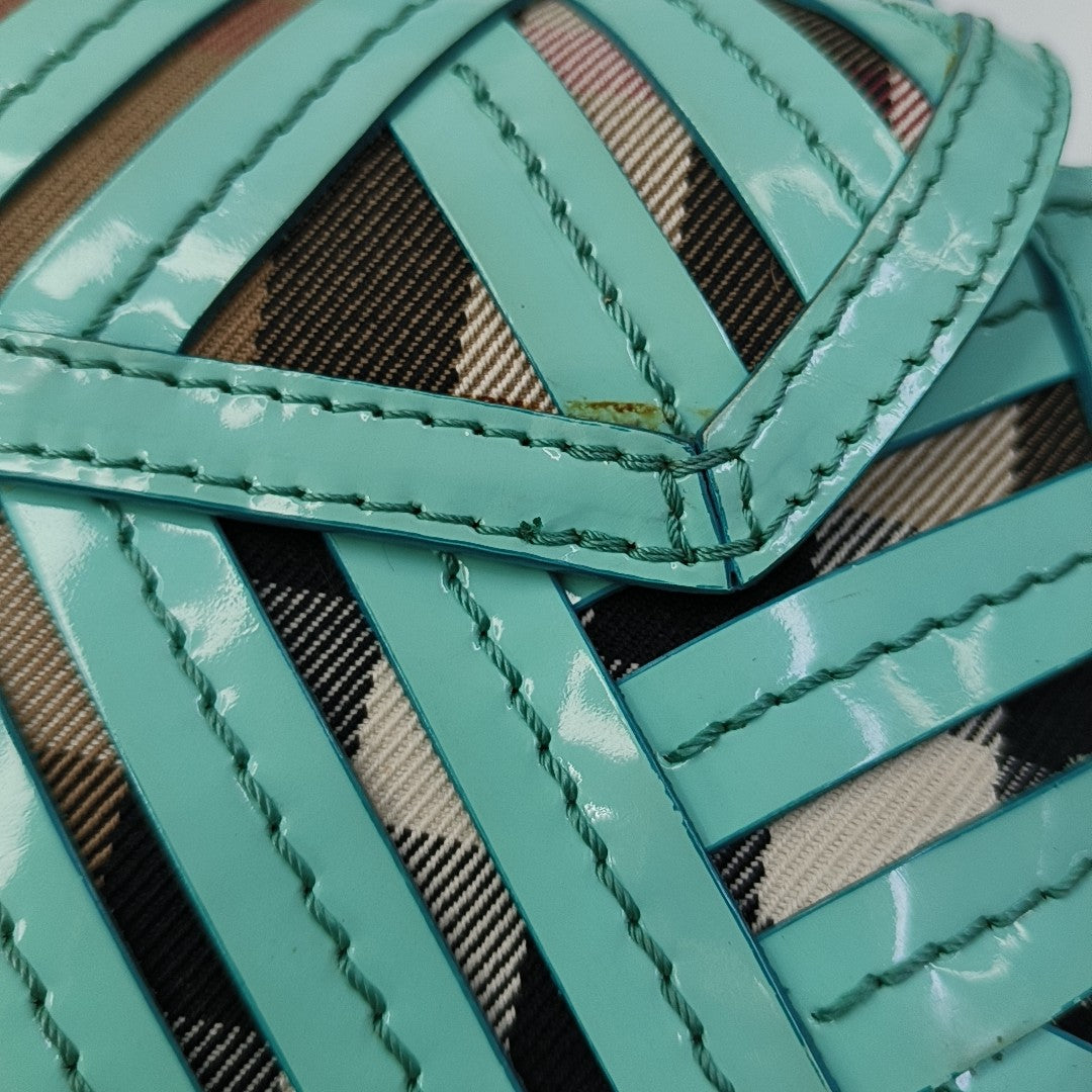 Henley Quilted Calfskin Blue