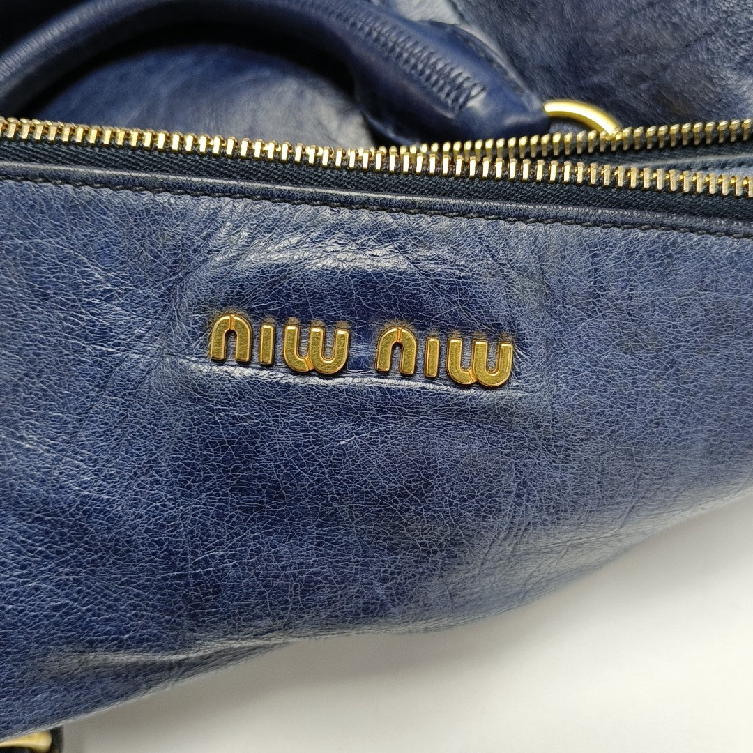 Bow Calfskin Blue