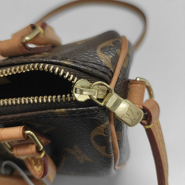 SPEEDY Nano Monogram Coated Canvas Brown