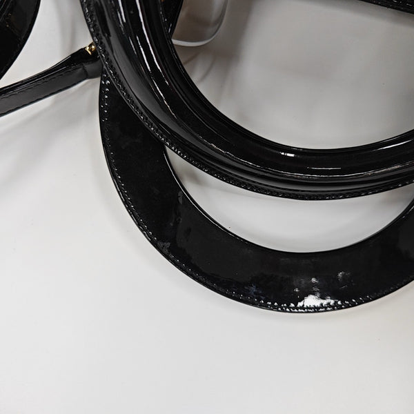 Lady Dior Medium Cannage Patent Leather Black